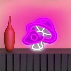 LED Neon Pink Mushroom Sign